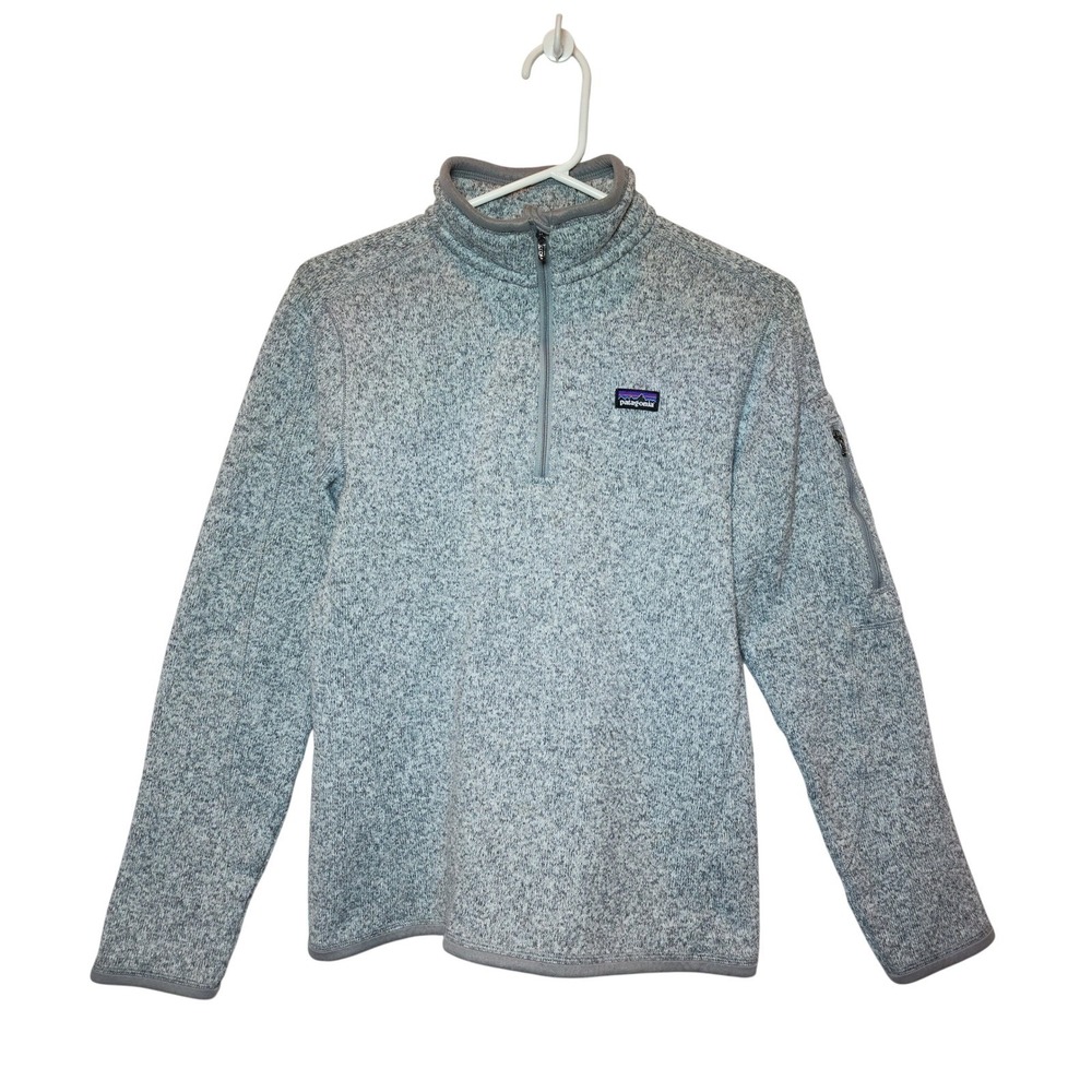 Women's Patagonia Better Sweater 1/4 Zip Fleece Pullover Grey Heather Medium